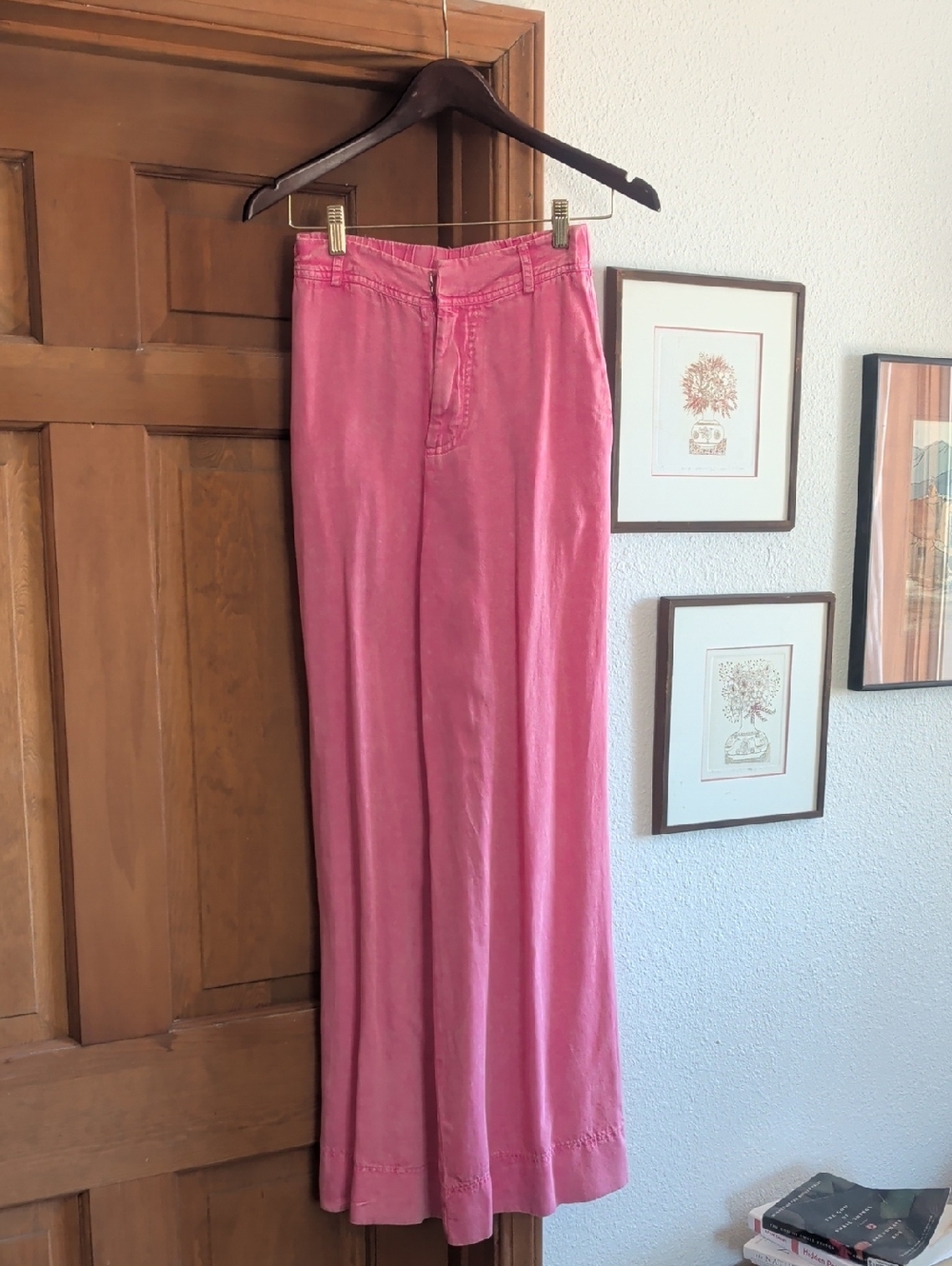 Wide Leg Pink Women's Pants